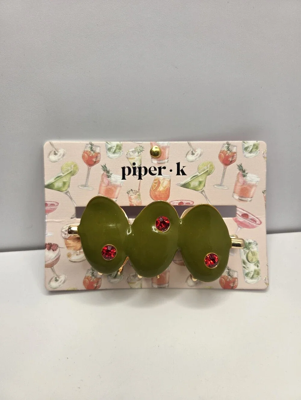 🫒▪️piper k ▪️Olive Green Hair Metal Claw Clip